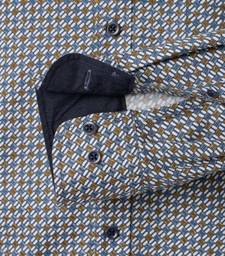 Hemden lange mouw blauw Casa Moda