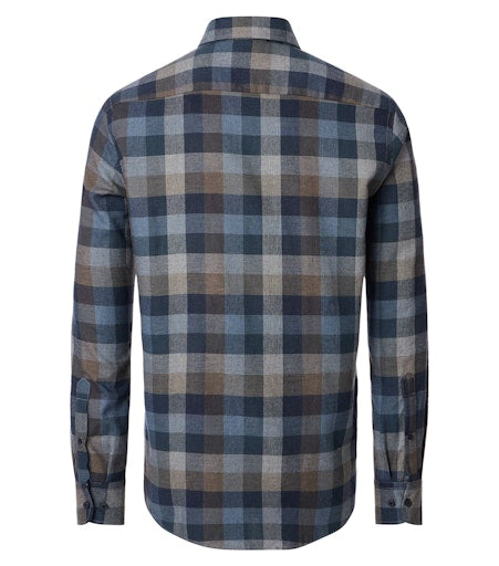 Hemden lange mouw blauw Casa Moda