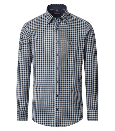 Hemden lange mouw blauw Casa Moda