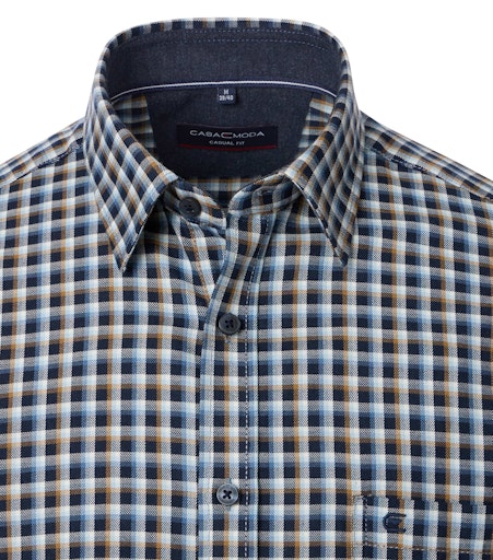Hemden lange mouw blauw Casa Moda
