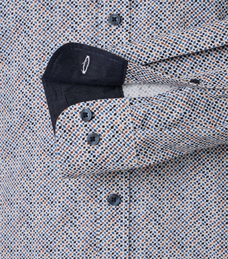 Hemden lange mouw blauw Casa Moda