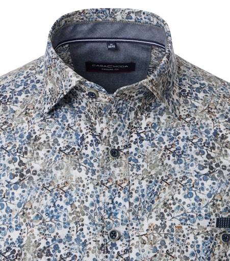 Hemden lange mouw blauw Casa Moda