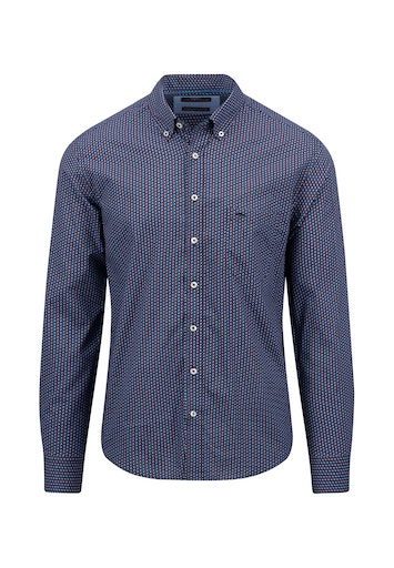 Hemden lange mouw blauw Fynch-Hatton