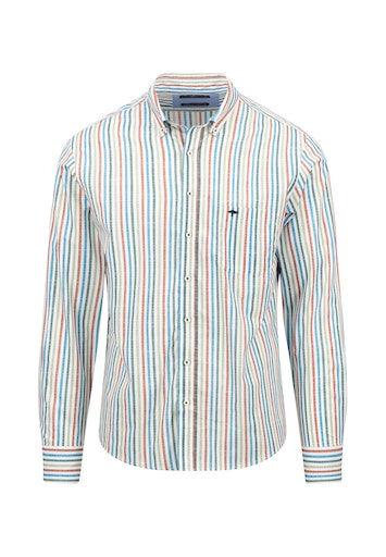 Hemden lange mouw blauw Fynch-Hatton