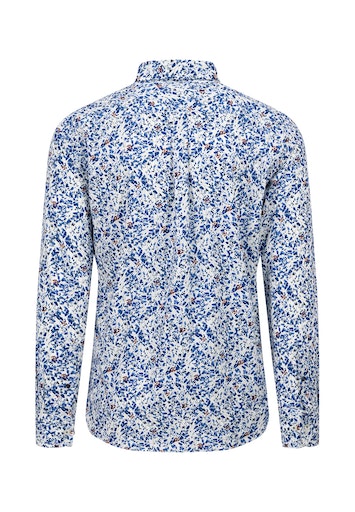 Hemden lange mouw blauw Fynch-Hatton