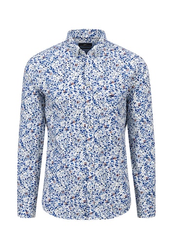 Hemden lange mouw blauw Fynch-Hatton