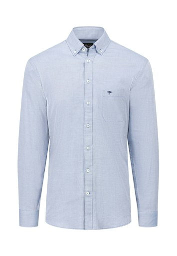 Hemden lange mouw blauw Fynch-Hatton
