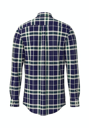Hemden lange mouw blauw Fynch-Hatton