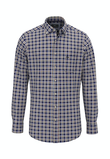 Hemden lange mouw blauw Fynch-Hatton