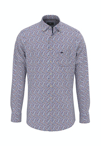 Hemden lange mouw blauw Fynch-Hatton