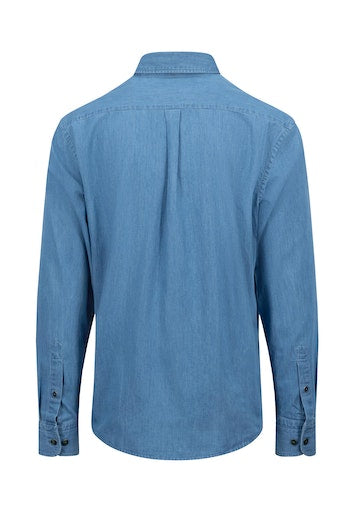 Hemden lange mouw blauw Fynch-Hatton