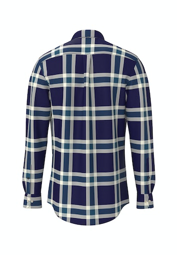 Hemden lange mouw blauw Fynch-Hatton