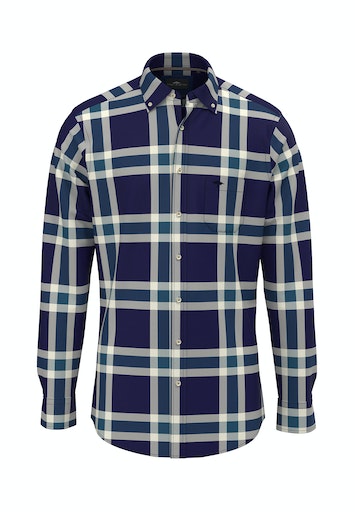 Hemden lange mouw blauw Fynch-Hatton