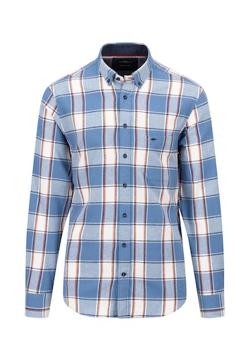 Hemden lange mouw blauw Fynch-Hatton