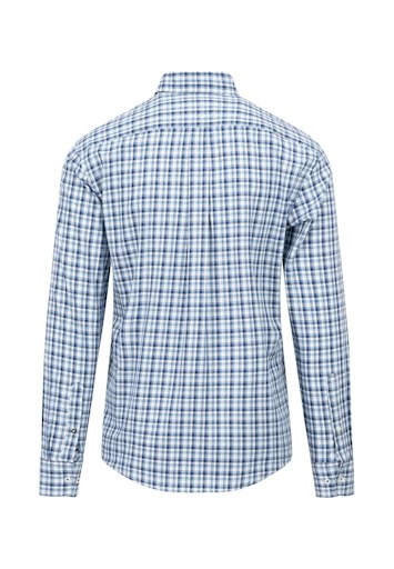 Hemden lange mouw blauw Fynch-Hatton