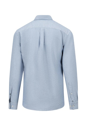 Hemden lange mouw blauw Fynch-Hatton