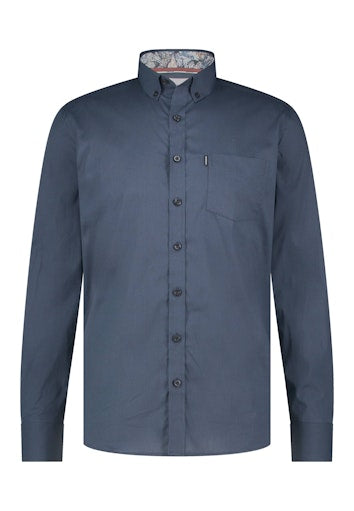 Hemden lange mouw blauw State of Art