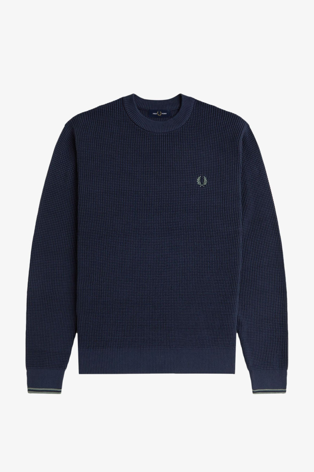 Pulls navy Fred Perry