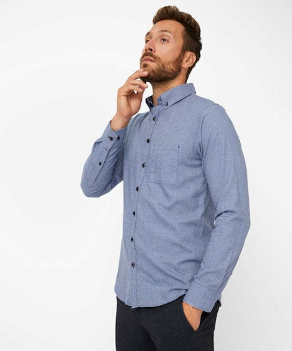 Hemden lange mouw blauw BRAX