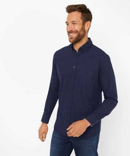 Hemden lange mouw navy BRAX