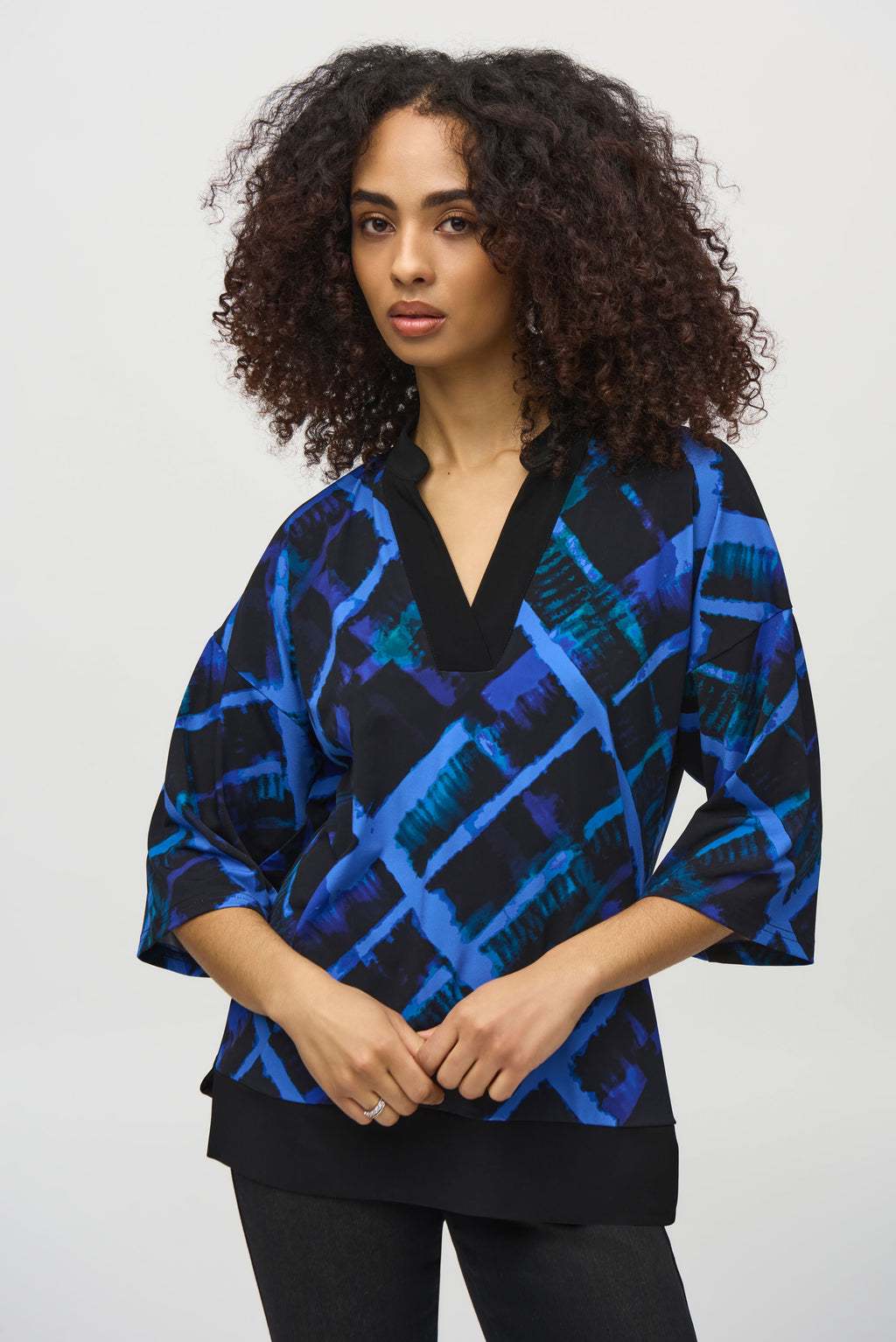 Blouses lange mouw blauw Joseph Ribkoff