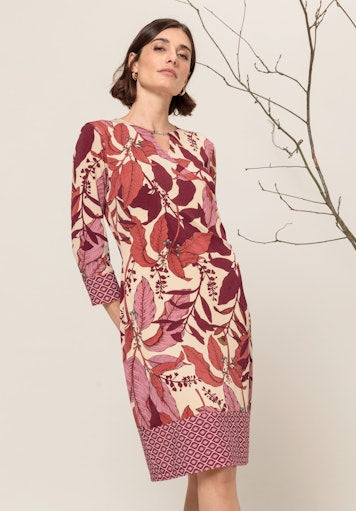 Jurken lange mouw rood Bianca