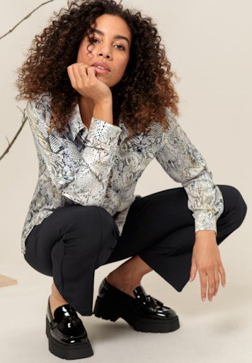 Blouses lange mouw beige Bianca