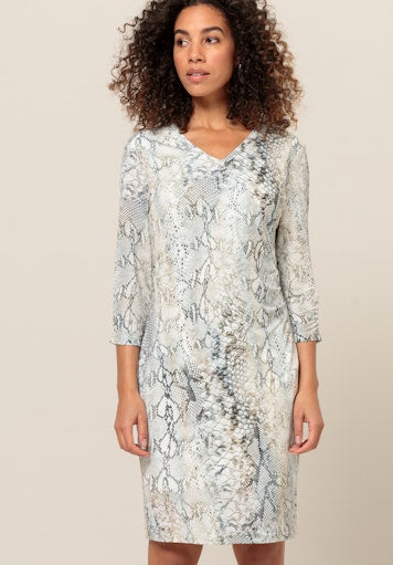 Jurken lange mouw beige Bianca