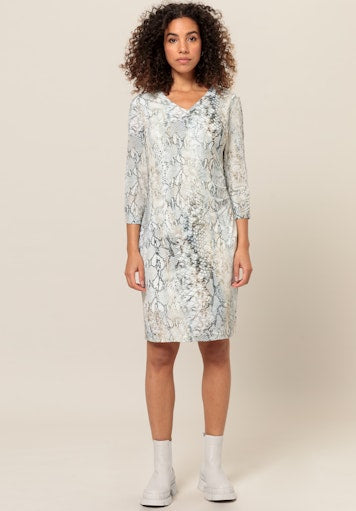 Jurken lange mouw beige Bianca