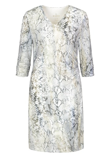 Jurken lange mouw beige Bianca