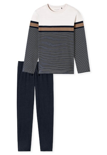 Pyjama's blauw SCHIESSER