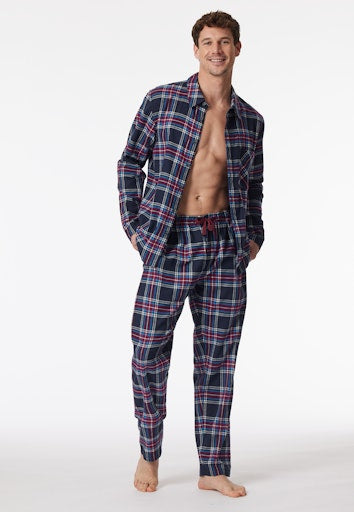Pyjama's blauw SCHIESSER
