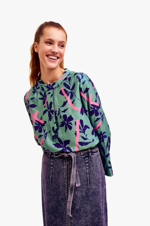 Blouses lange mouw groen CKS
