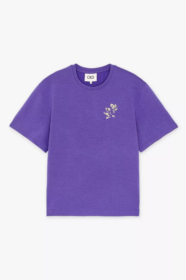 T-shirts korte mouw paars CKS