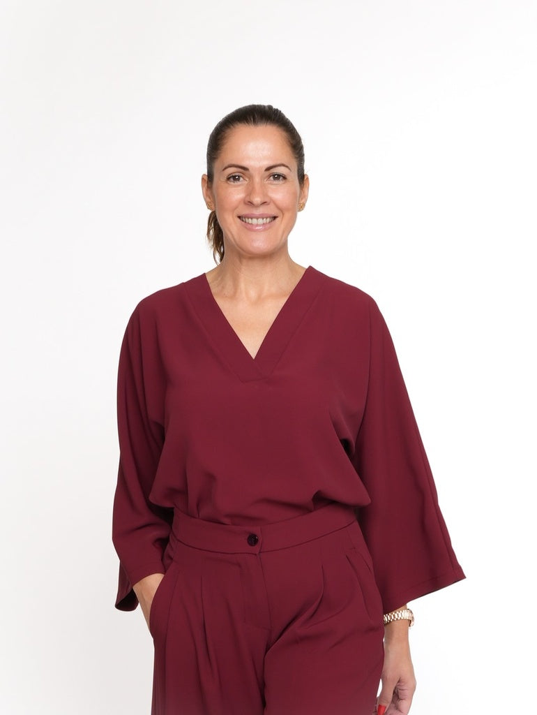 Blouses lange mouw rood BLACK ROSE