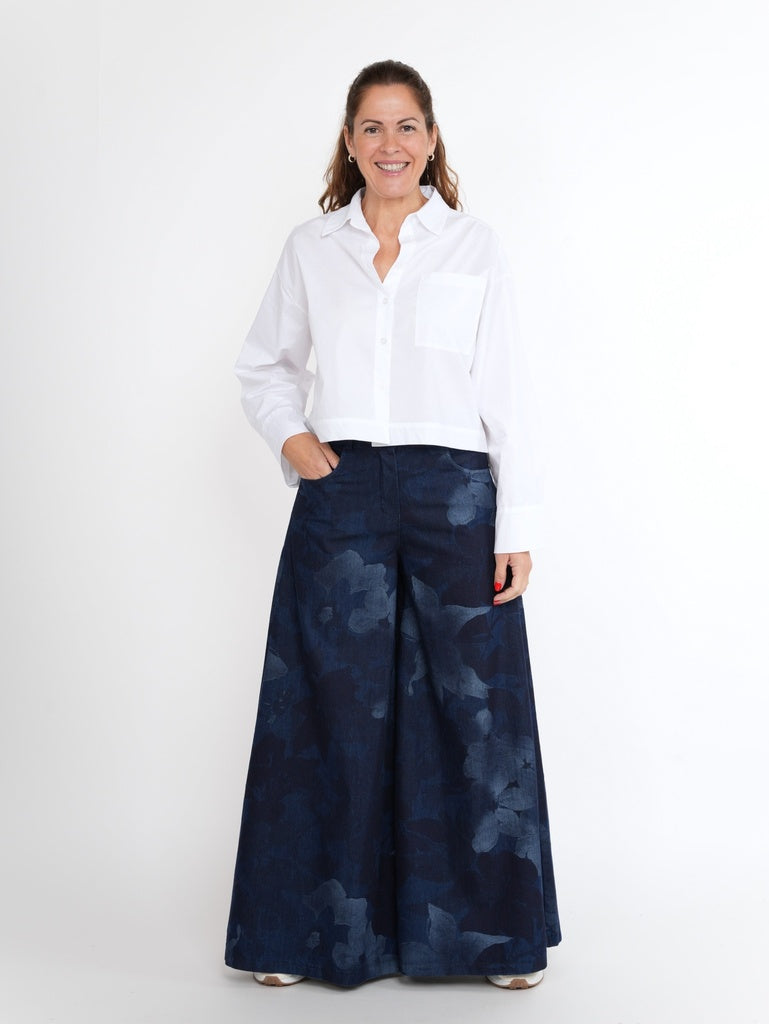 Rokken blauw BLACK ROSE