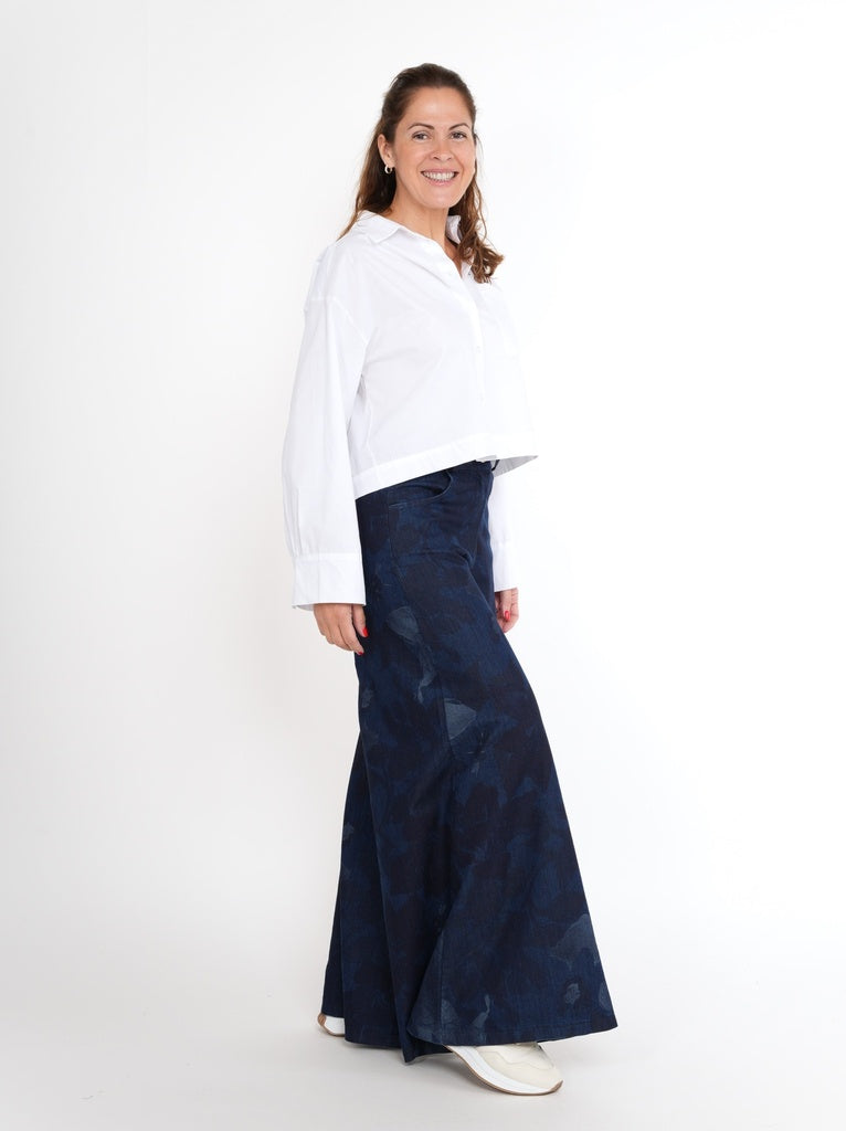 Rokken blauw BLACK ROSE