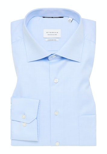 Hemden lange mouw blauw ETERNA