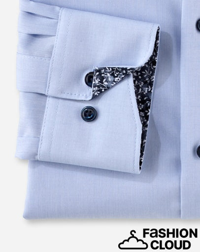 Hemden lange mouw blauw OLYMP