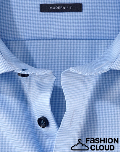 Hemden lange mouw blauw OLYMP