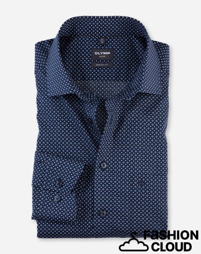 Hemden lange mouw navy OLYMP