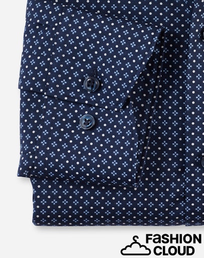 Hemden lange mouw navy OLYMP