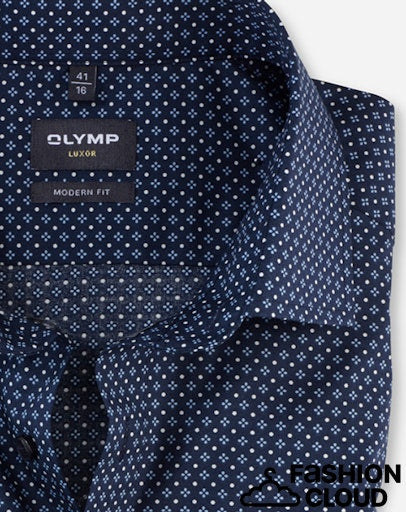 Hemden lange mouw navy OLYMP