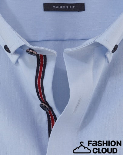 Hemden lange mouw blauw OLYMP