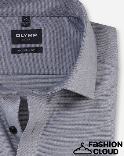 Hemden lange mouw grijs OLYMP