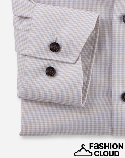 Hemden lange mouw beige OLYMP