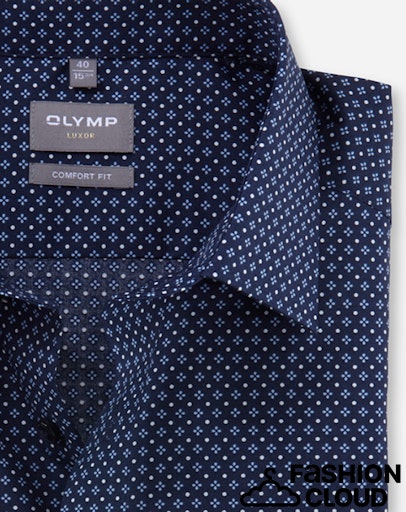 Hemden lange mouw navy OLYMP