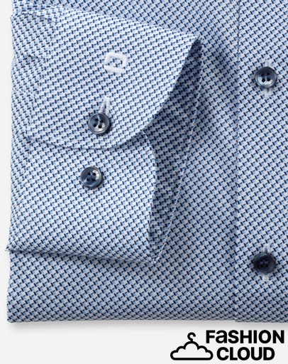 Hemden lange mouw blauw OLYMP