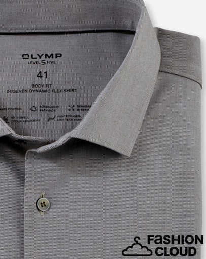 Hemden lange mouw groen OLYMP