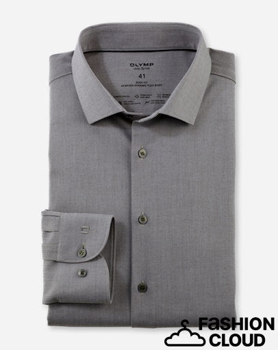 Hemden lange mouw groen OLYMP